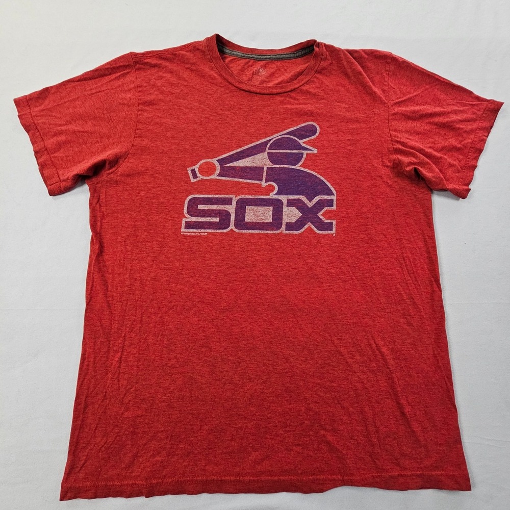 Chicago White Sox Retro Logo Red Short Sleeve T-Shirt Men's L